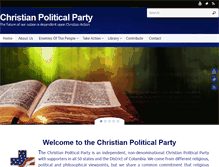 Tablet Screenshot of christianpoliticalparty.com